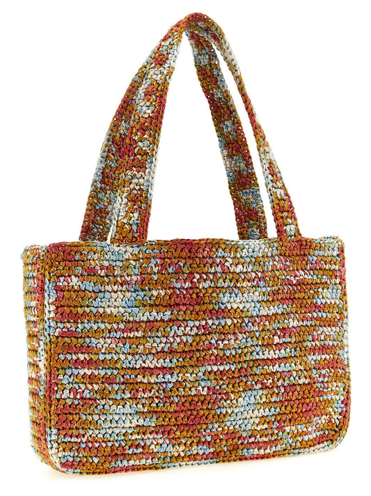Multicolor Viscose Tote Bag