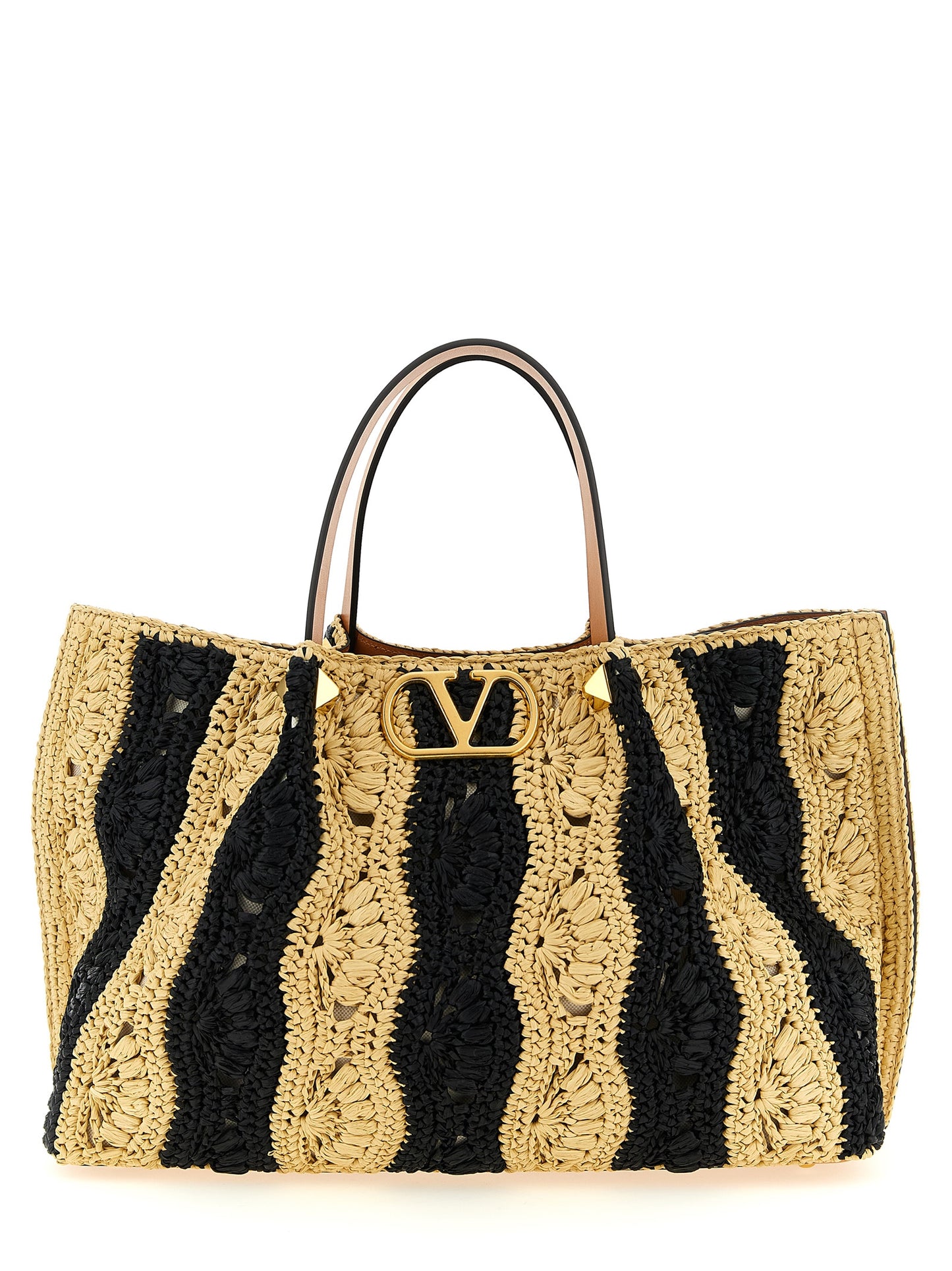 Beige Viscose Handbag