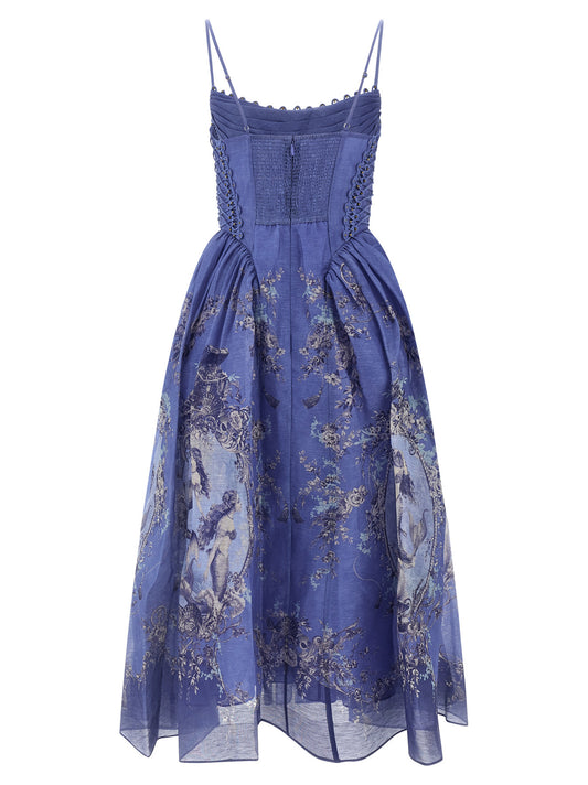 Blue Linen Long Dress