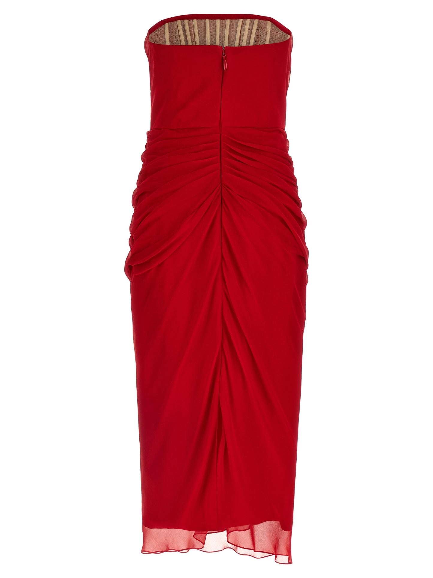 Multicolor Silk Midi Dress