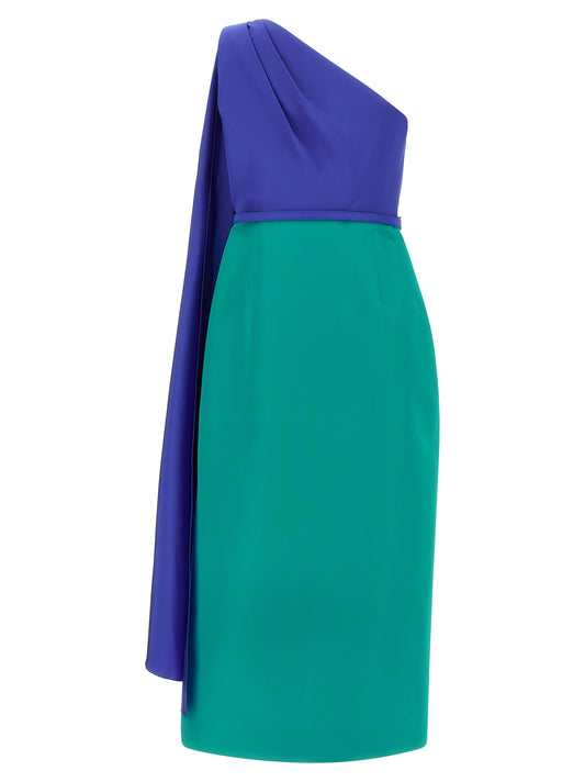 Multicolor Silk Midi Dress