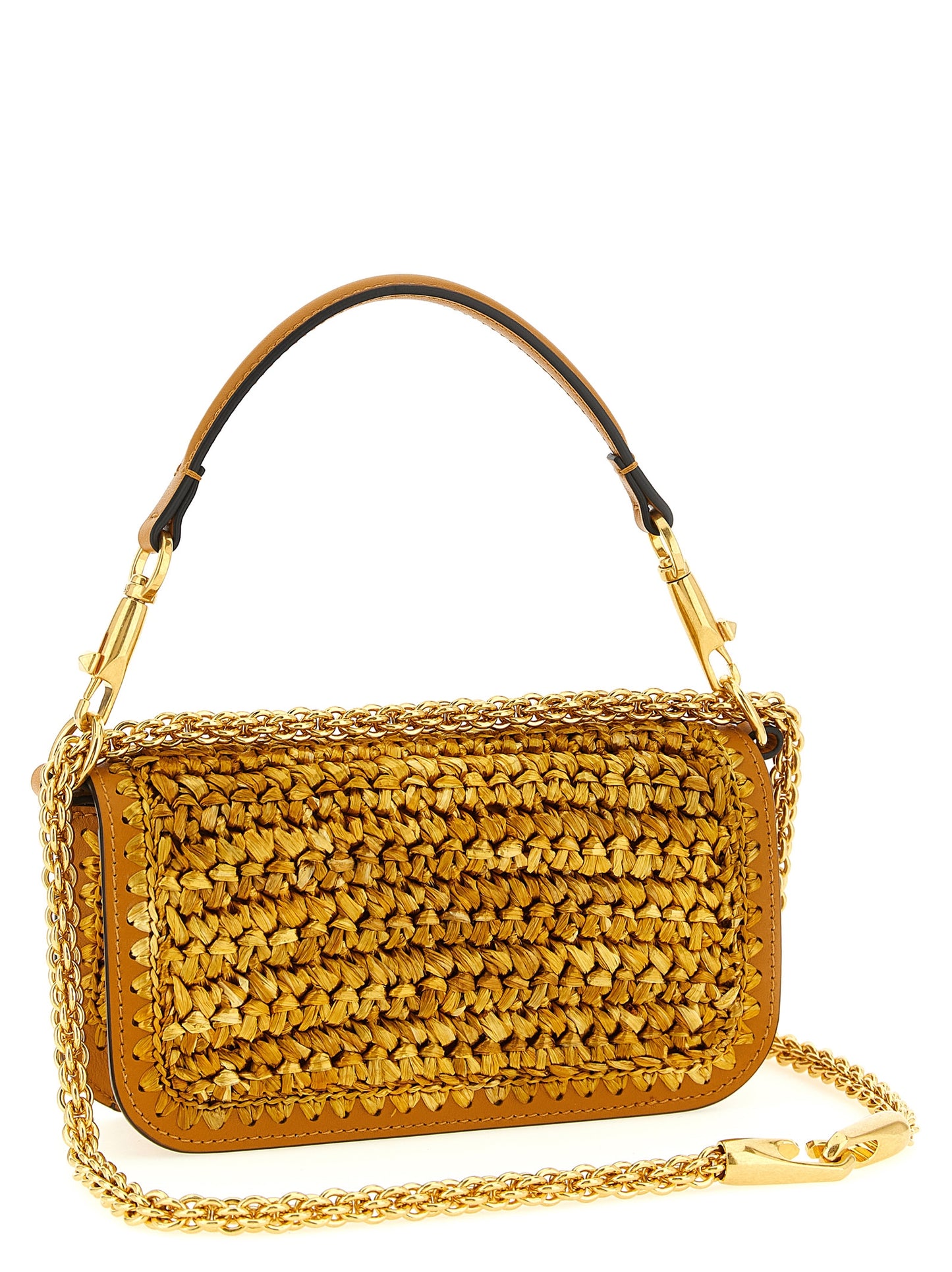 Gold Viscose Shoulder Bag