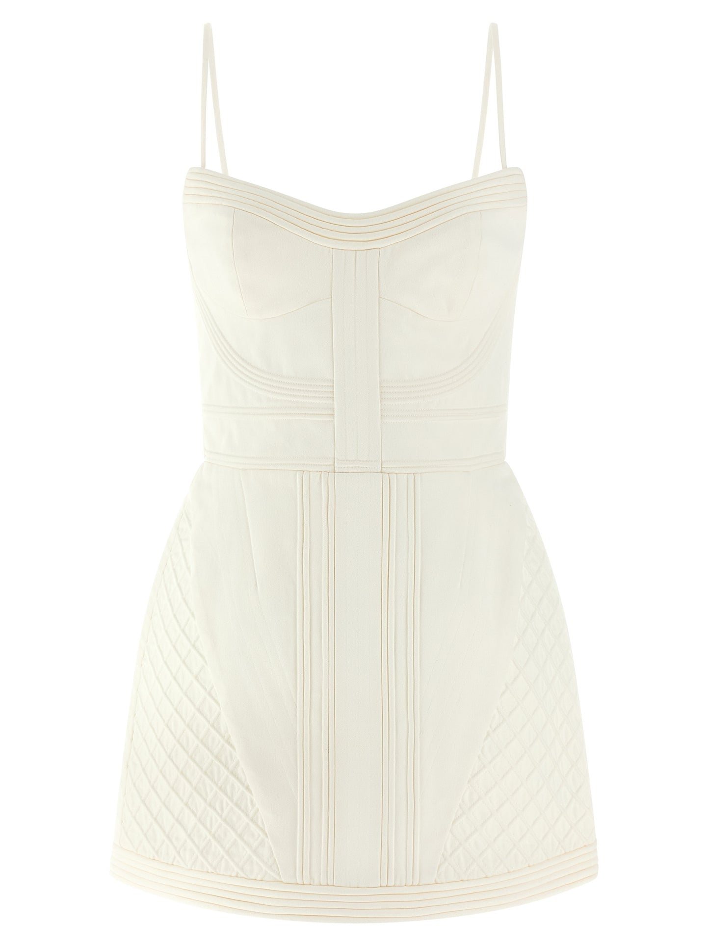 White Cotton Short Dress