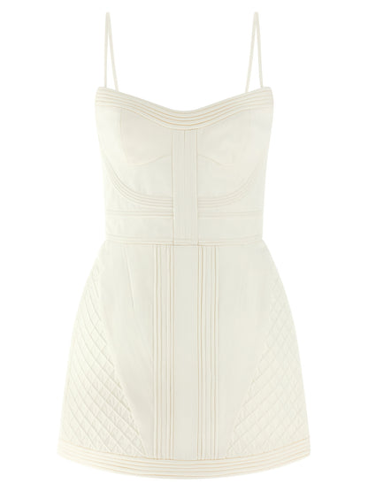 White Cotton Short Dress