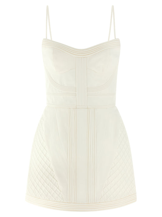 White Cotton Short Dress