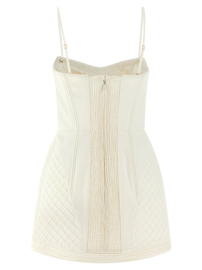 White Cotton Short Dress