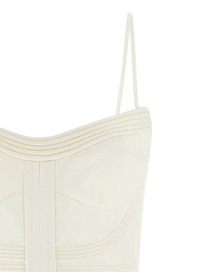 White Cotton Short Dress