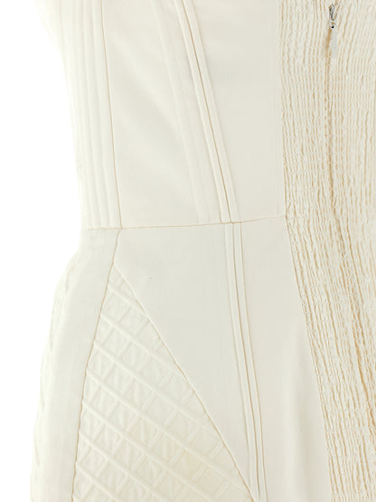 White Cotton Short Dress