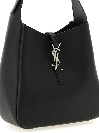 Black Calfskin Shoulder Bag