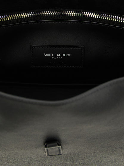 Black Calfskin Shoulder Bag