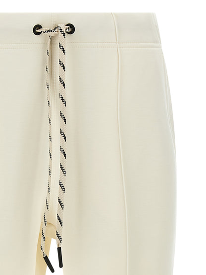 White Polyester Joggers (Workout Pants)