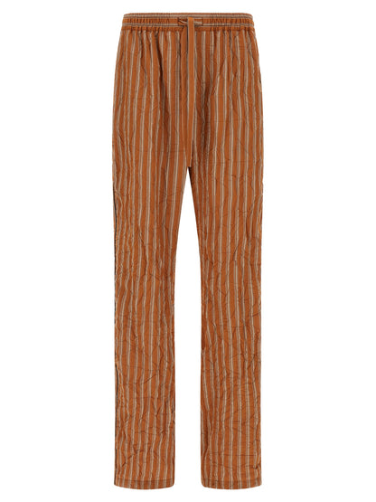 Brown Viscose Casual Pants