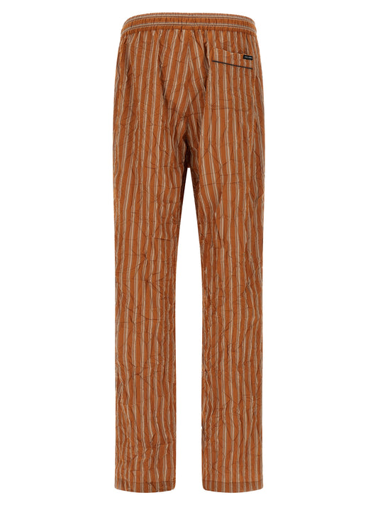 Brown Viscose Casual Pants