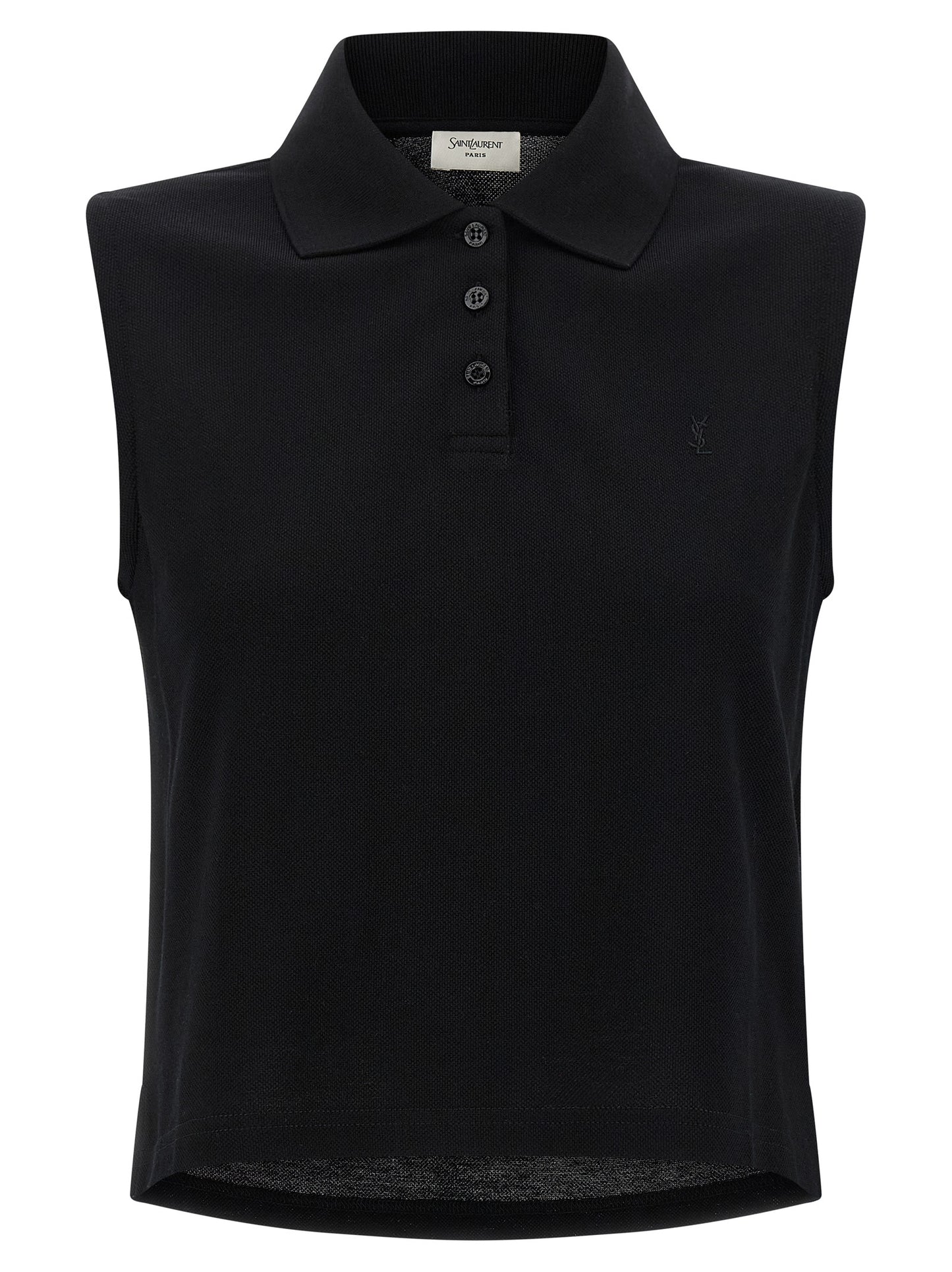 Black Cotton Polo Shirt