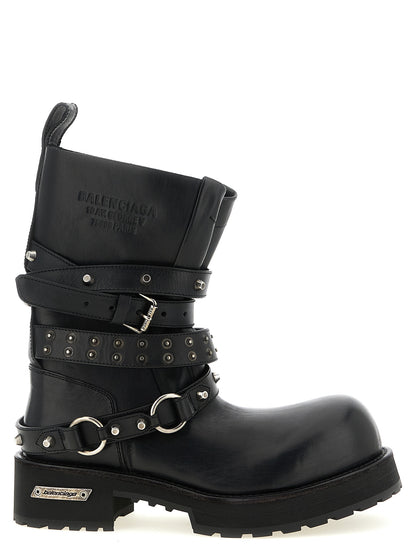 Black Calfskin Ankle Boots