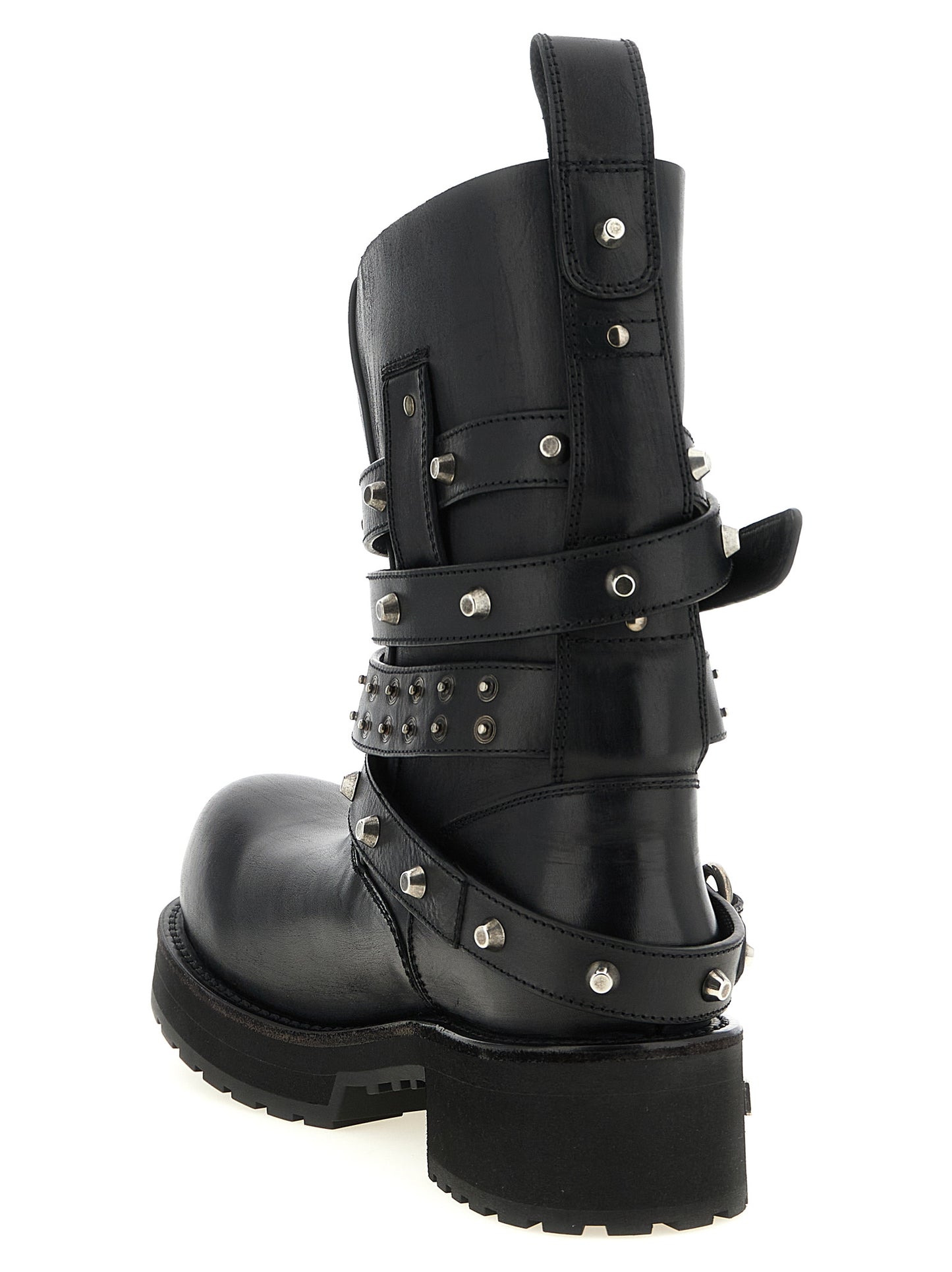 Black Calfskin Ankle Boots