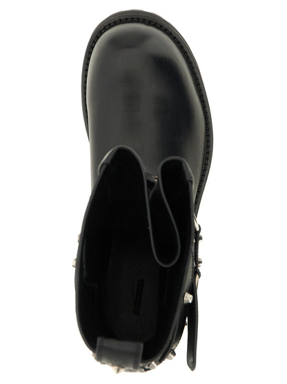 Black Calfskin Ankle Boots