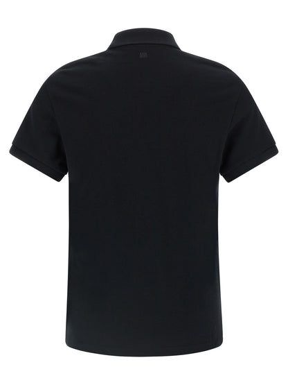 Black Cotton Polo Shirt