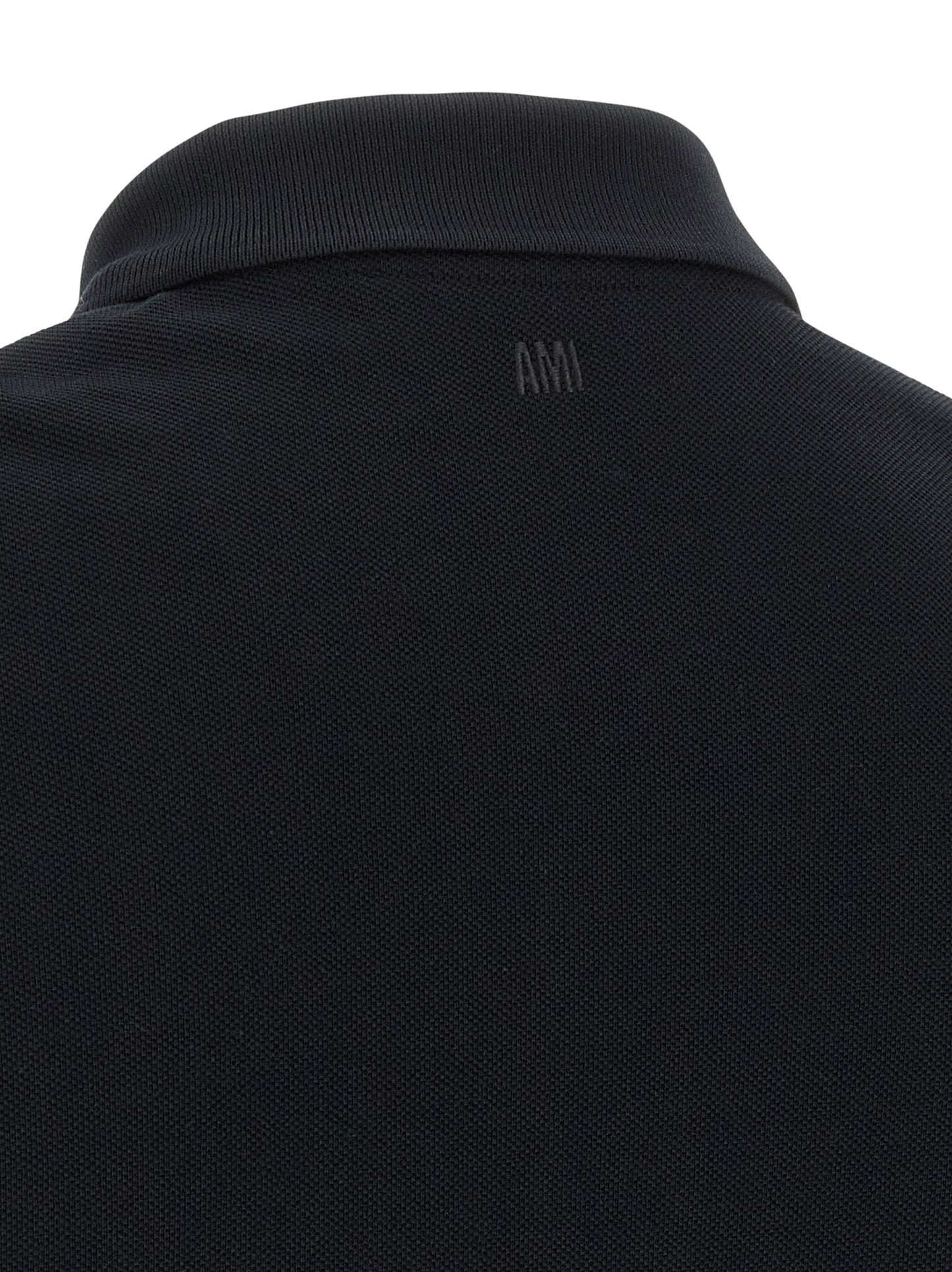 Black Cotton Polo Shirt