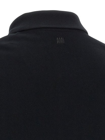 Black Cotton Polo Shirt