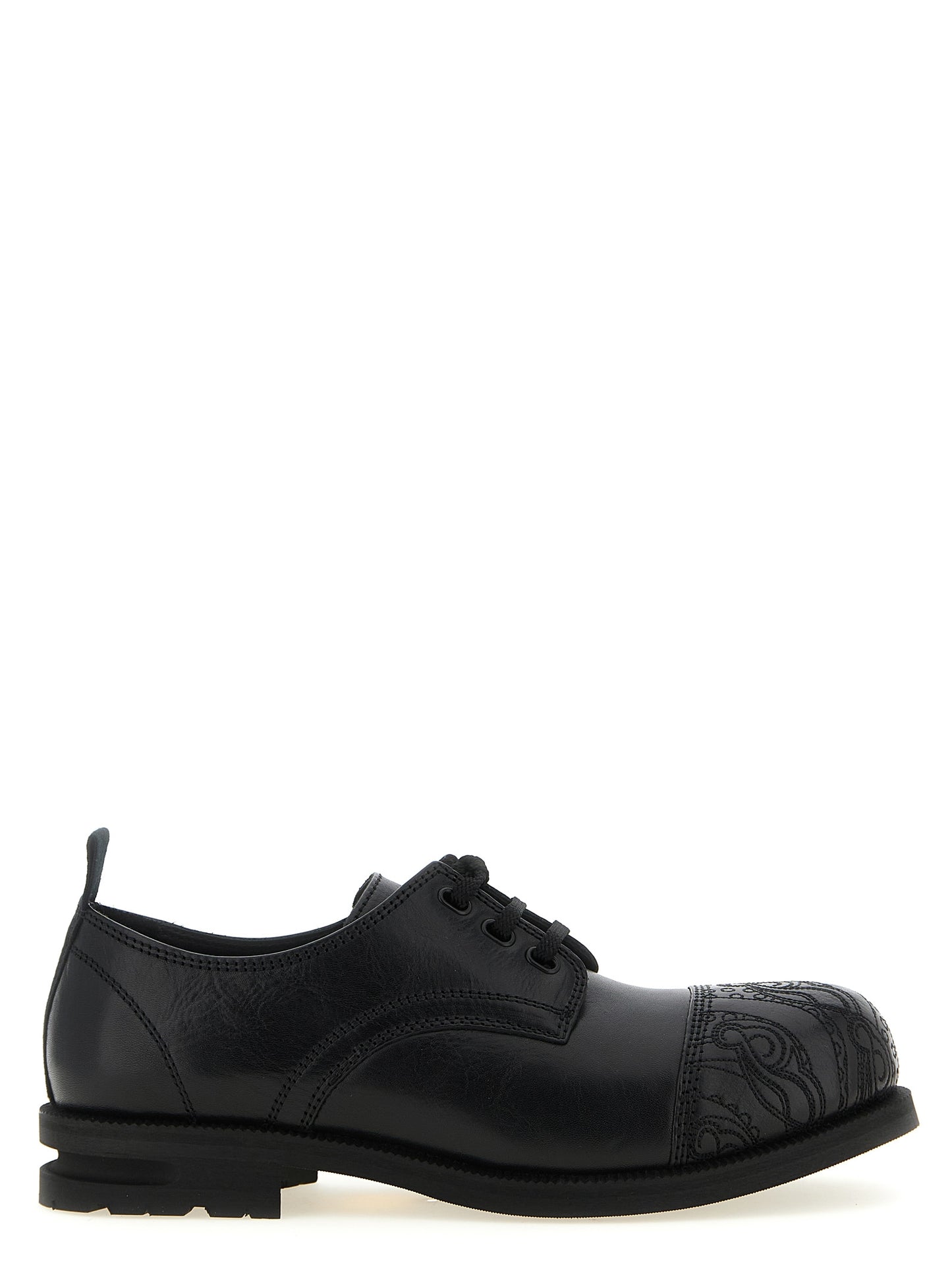Black Calfskin Oxfords And Derbies