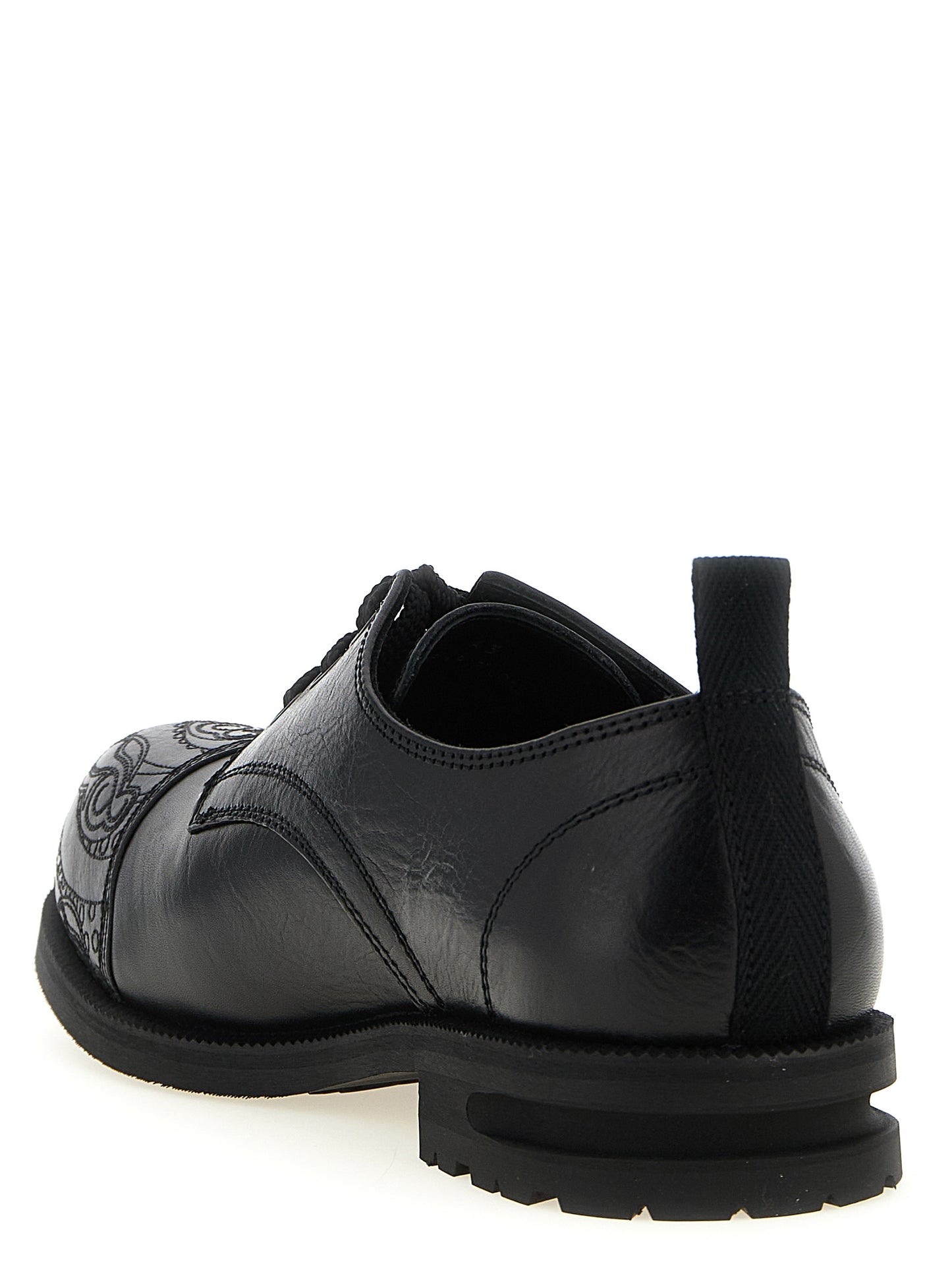 Black Calfskin Oxfords And Derbies