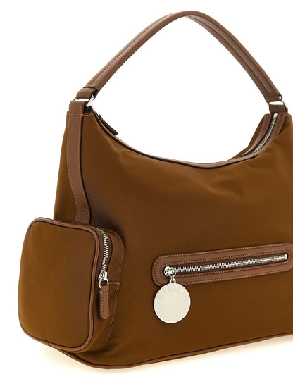 Brown Polyamide Shoulder Bag