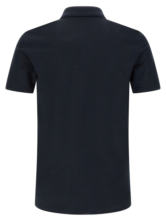 Blue Cotton Polo Shirt