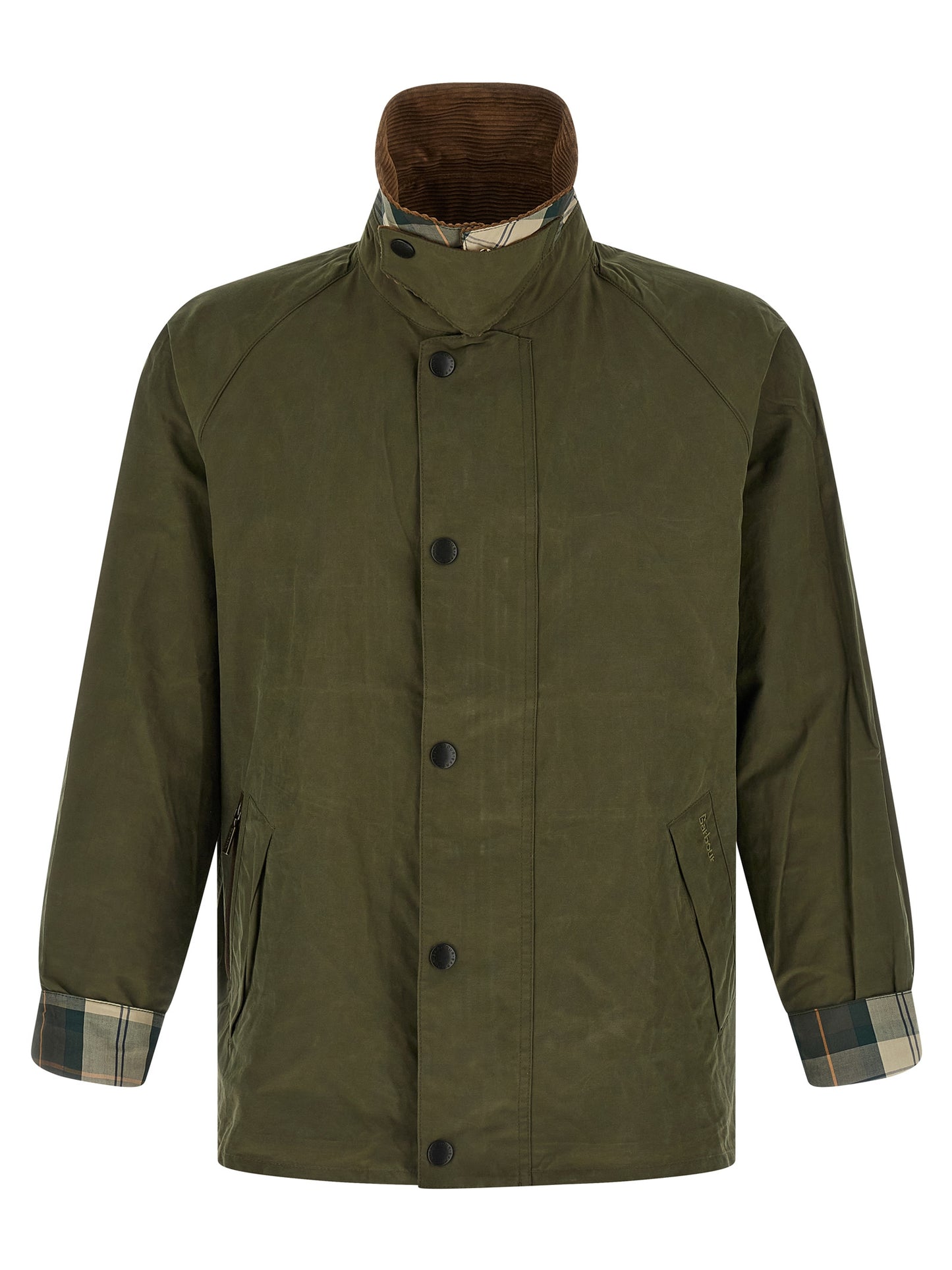 Bicolor Cotton Full-Length Jacket