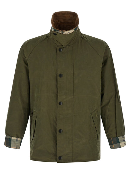Bicolor Cotton Full-Length Jacket