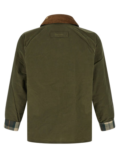 Bicolor Cotton Full-Length Jacket