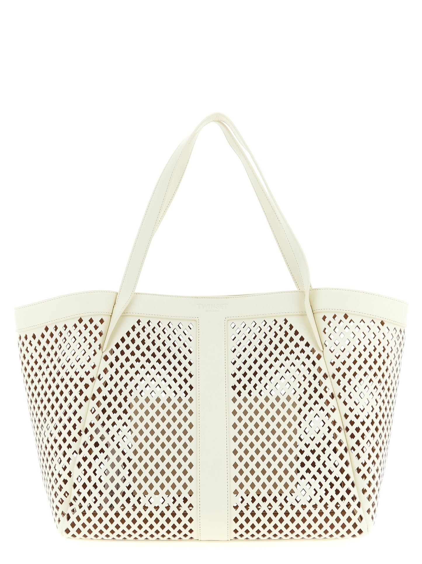 White Leather Tote Bag