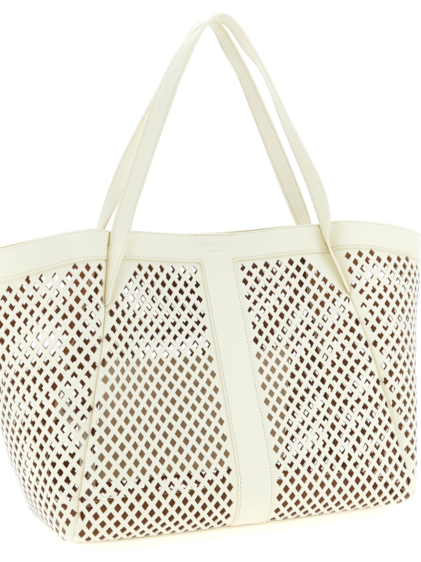 White Leather Tote Bag