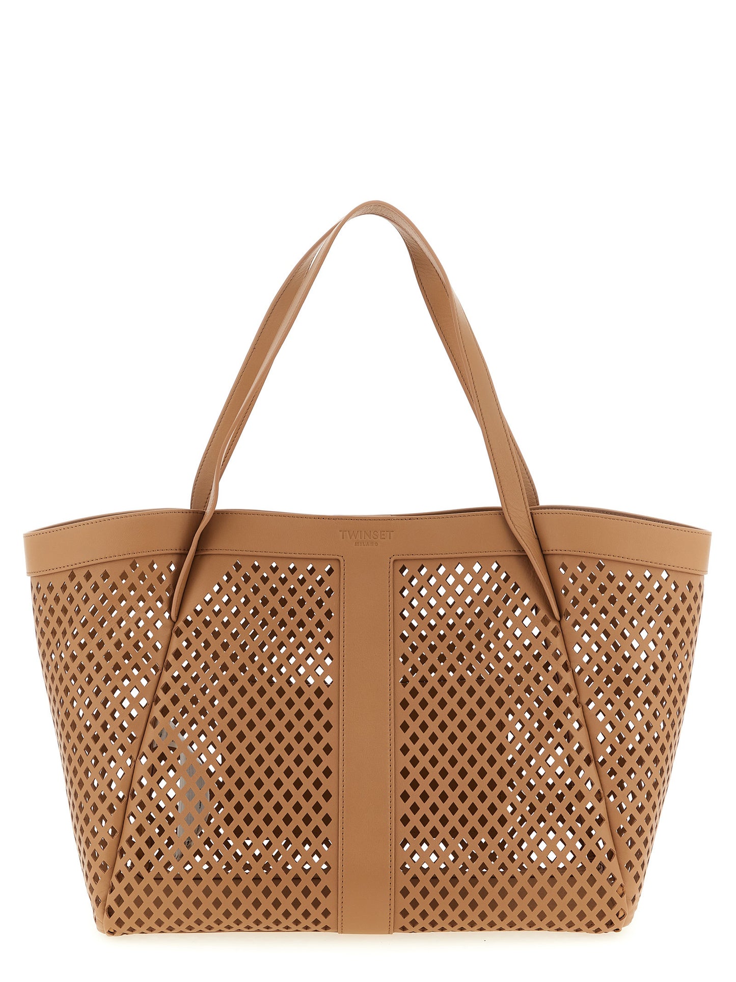 Brown Polyethylene Tote Bag