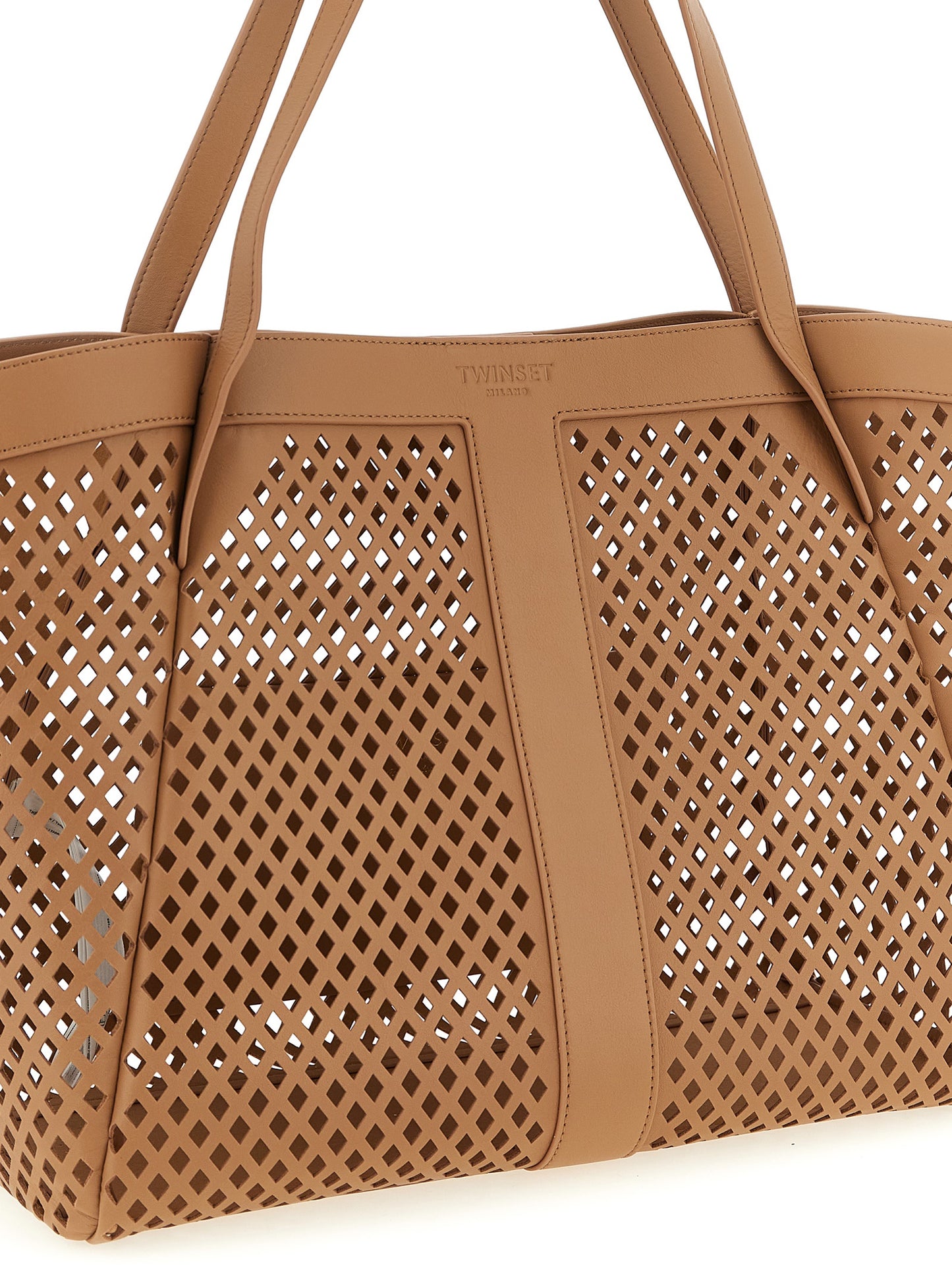 Brown Polyethylene Tote Bag