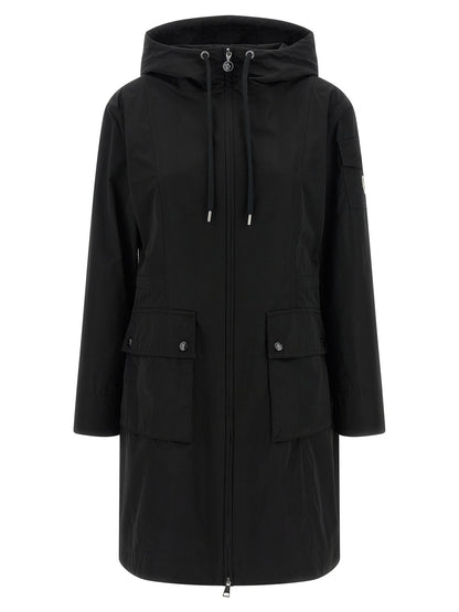 Black Polyester Parka