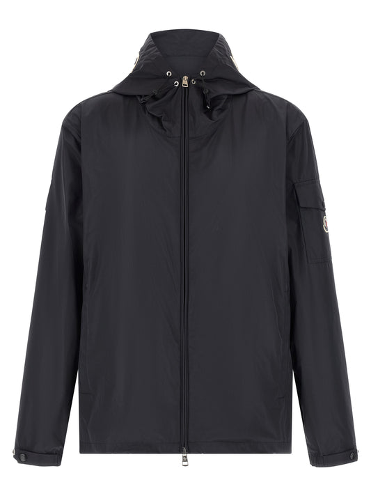 Blue Polyester Shell Jacket