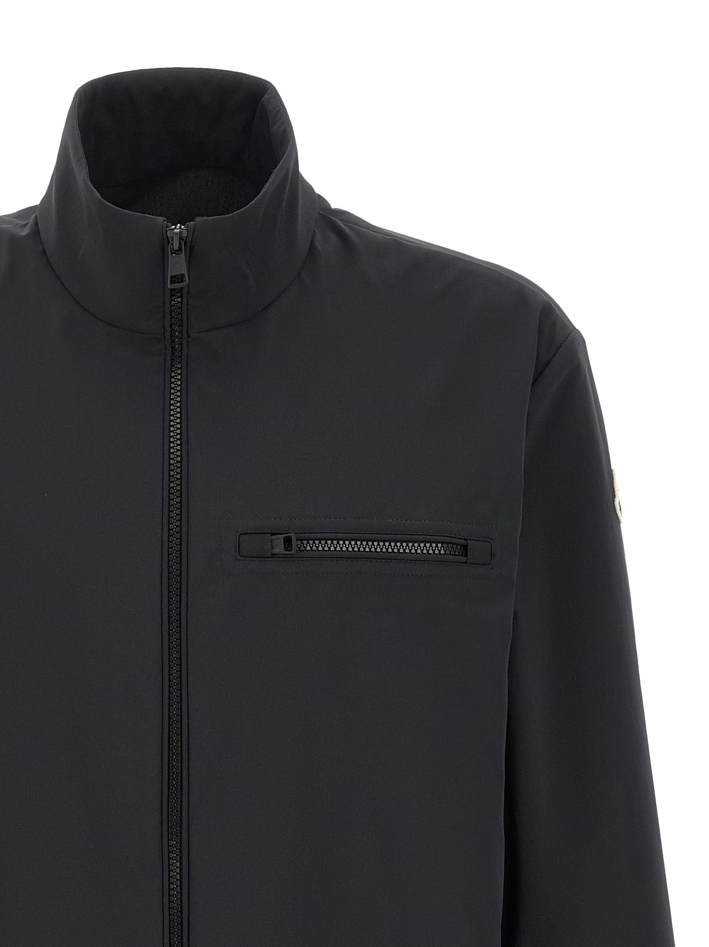 Black Polyester Shell Jacket