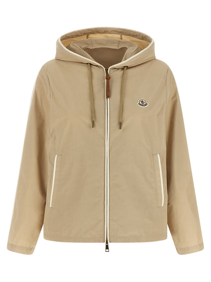 Beige Polyester Shell Jacket
