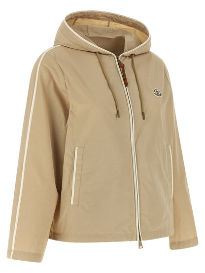 Beige Polyester Shell Jacket