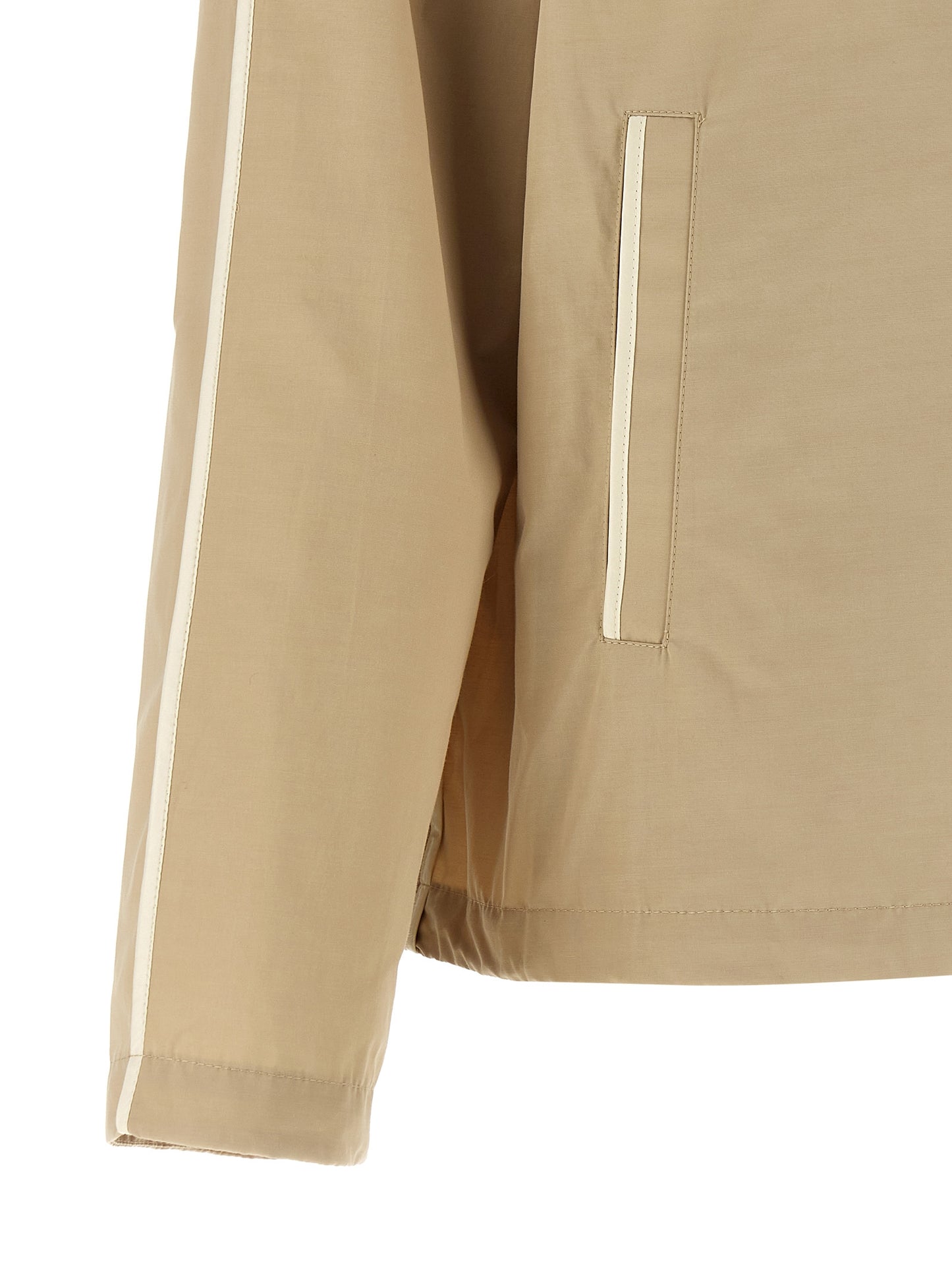 Beige Polyester Shell Jacket