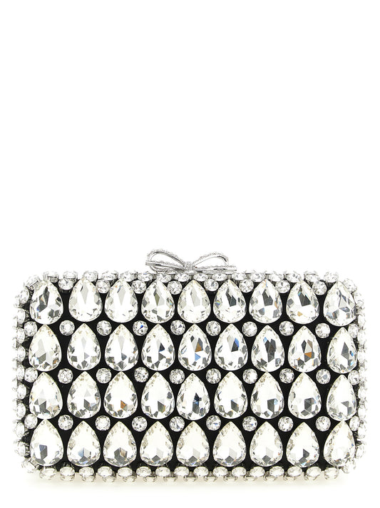 Black Polyester Clutch Bag
