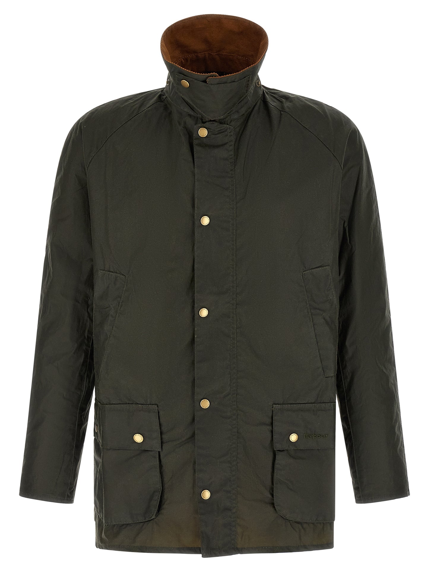 Bicolor Cotton Full-Length Jacket