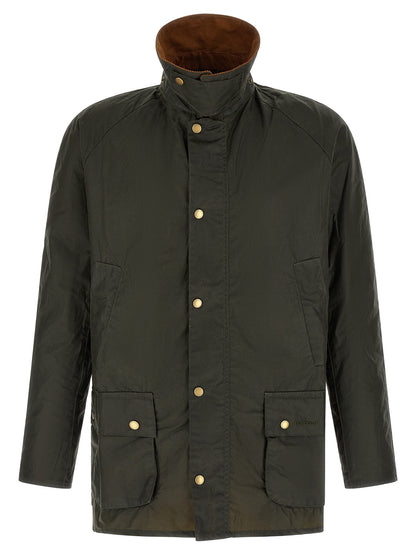 Bicolor Cotton Full-Length Jacket