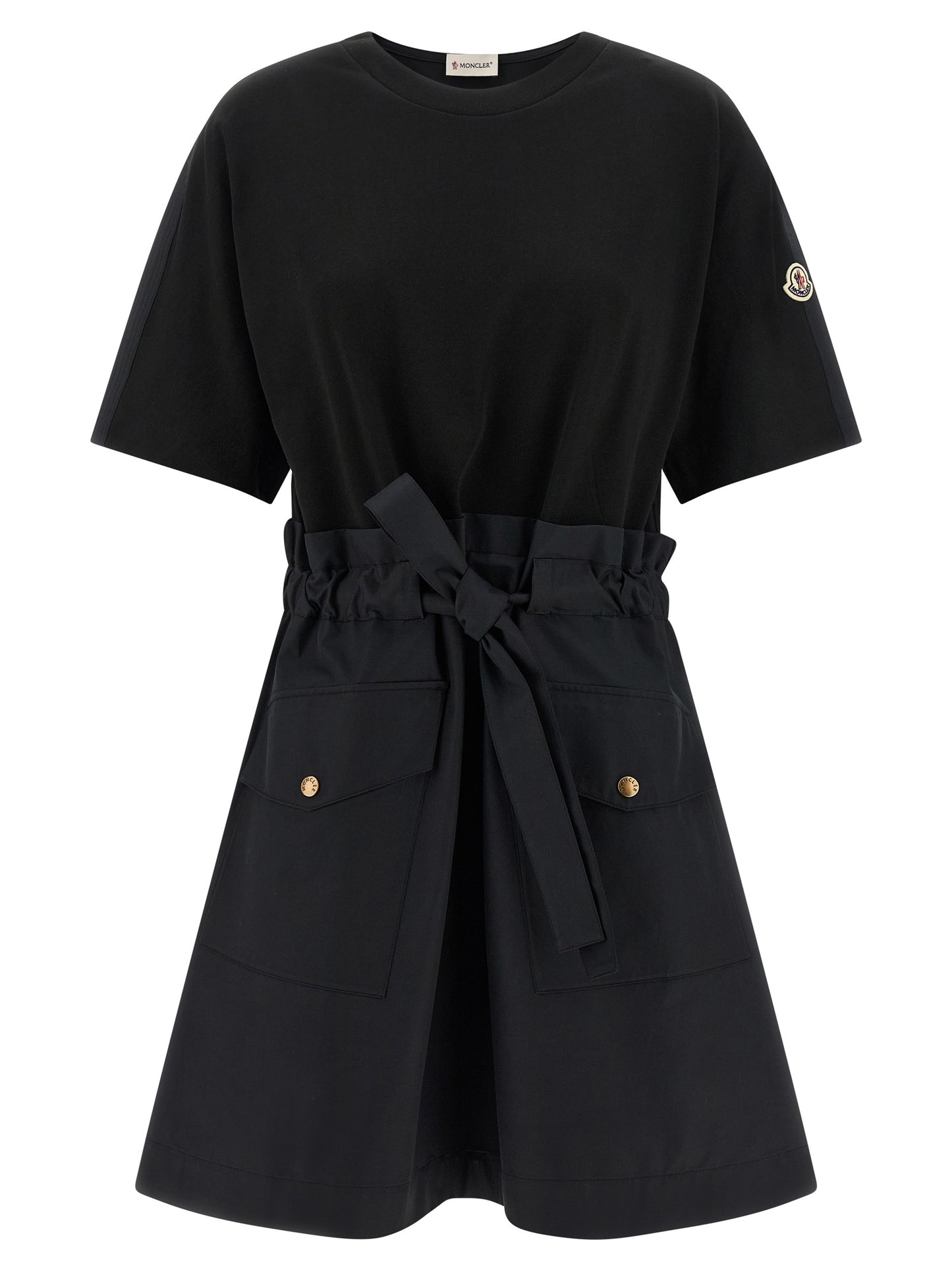 Black Cotton Short Dress