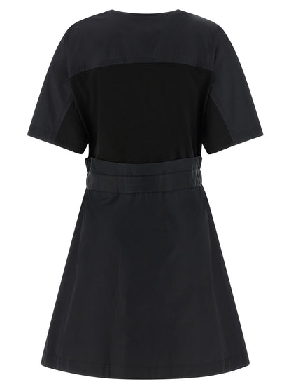 Black Cotton Short Dress