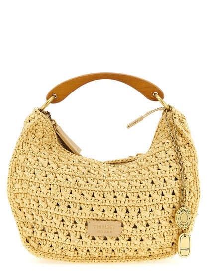 Beige Polypropylene Handbag
