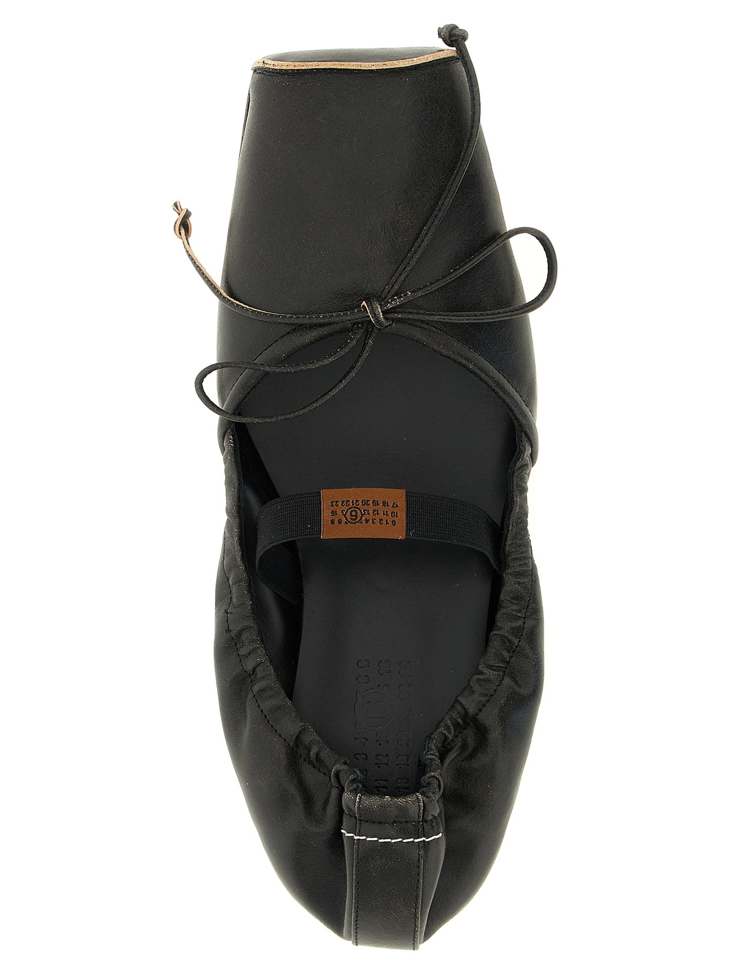 Black Cowhide Ballet Flats