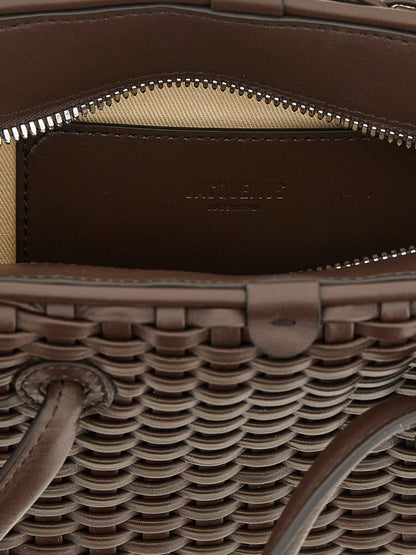 Brown Cotton Handbag