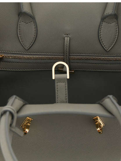 Gray Calfskin Handbag